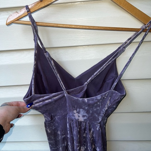 NWOT - Wild Fable Lavender Suede Velvet Flowy Mini Dress - Picture 4 of 6